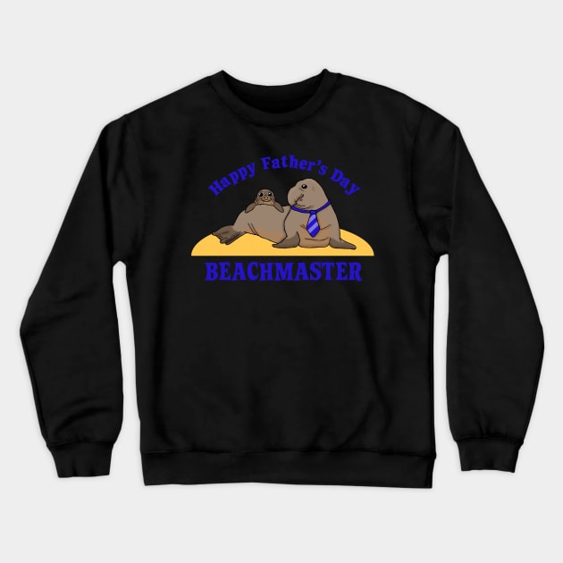 Elephant Seal Father's Day Crewneck Sweatshirt by HonuHoney